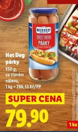 Lidl Hot dog párky nabídka