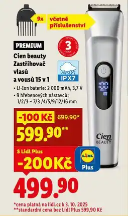 Lidl Clien beauty zastřihovač vlasů a vousů nabídka