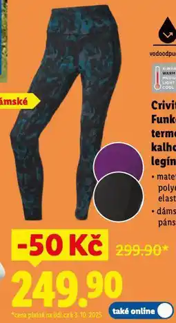Lidl Crivit funkční termo legíny nabídka