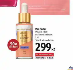 dm drogerie Max factor make-up a sérum nabídka