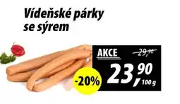 ZEMAN Vídeňské párky se sýrem nabídka
