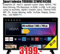 EVA Smart televize TOSHIBA 32WV2463DG nabídka