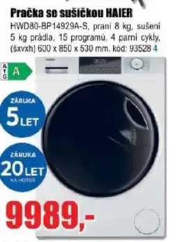 EVA Pračka se sušičkou HAIER nabídka