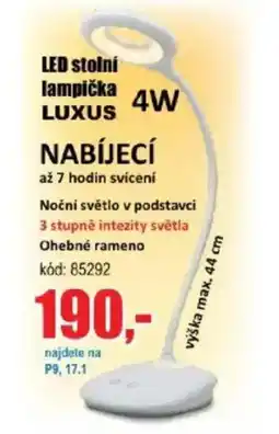 EVA LED stolní lampička LUXUS nabídka