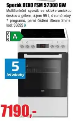 EVA Sporák BEKO FSM 57300 GW nabídka
