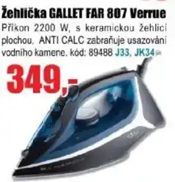 EVA Žehlička GALLET FAR 807 Verrue nabídka