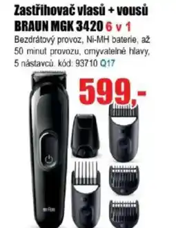 EVA Zastřihovač vlasů + vousů BRAUN MGK 3420 nabídka