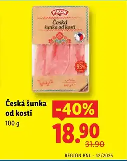 Lidl Česká šunka od kosti nabídka