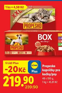Lidl Propesko kapsičky pro kočky/psy nabídka