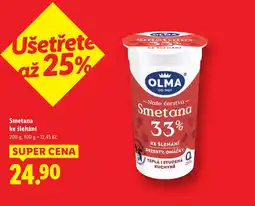 Lidl OLMA Smetana ke šlehání nabídka