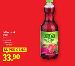Lidl HELLO ovocný sirup nabídka