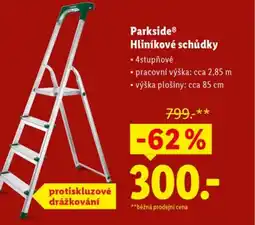 Lidl ParksideⓇ Hliníkové schůdky nabídka