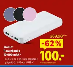 Lidl Tronic® Powerbanka 10 000 mAh nabídka