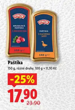 Lidl PIKOK Paštika nabídka