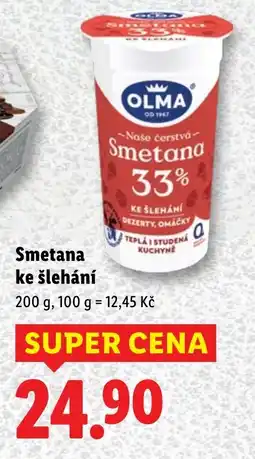 Lidl OLMA Smetana ke šlehání nabídka