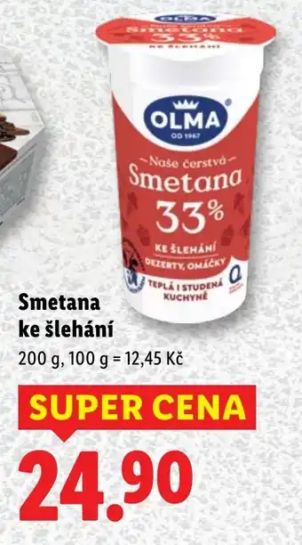 Lidl OLMA Smetana ke šlehání nabídka