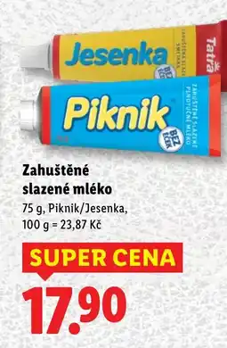 Lidl Zahuštěné slazené mléko nabídka
