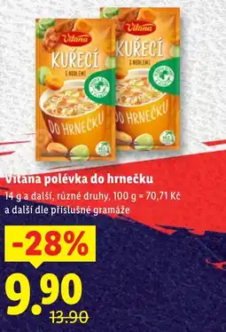 Lidl Vitana polévka do hrnečku nabídka