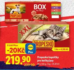 Lidl PROPESKO kapsičky pro kočky/psy nabídka