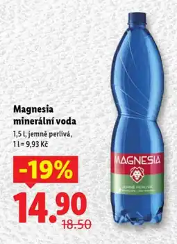 Lidl MAGNESIA minerální voda nabídka