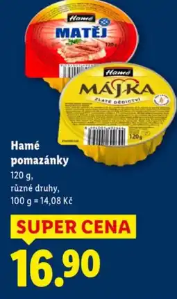 Lidl Hamé pomazánky nabídka