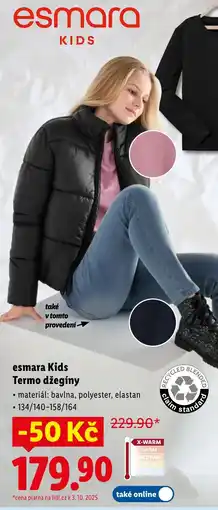 Lidl Esmara Kids Termo džegíny nabídka