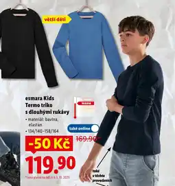 Lidl Esmara Kids Termo triko s dlouhými rukávy nabídka