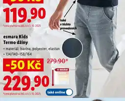 Lidl Esmara Kids Termo džíny nabídka