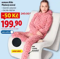 Lidl Esmara Kids Plyšový overal nabídka