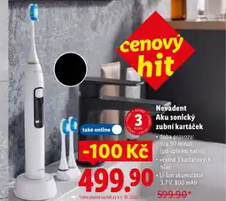 Lidl Nevadent Aku sonický zubní kartáček nabídka