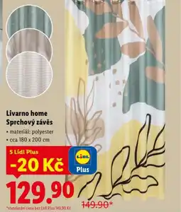 Lidl Livarno home Sprchový závěs nabídka