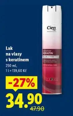 Lidl Cien Professional Lak na vlasy s keratinem nabídka