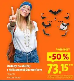 Lidl Ozdoby na obličej s Halloweenským motivem nabídka