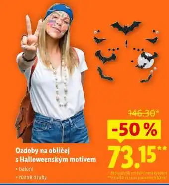 Lidl Ozdoby na obličej s Halloweenským motivem nabídka