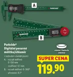 Lidl Parkside Digitální posuvné měřítko/úhloměr nabídka