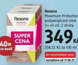 dm drogerie Rexona antiperspirant nabídka