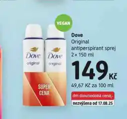 dm drogerie Dove antiperspirant nabídka