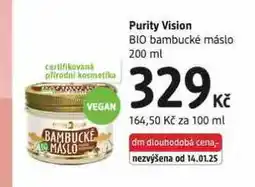 dm drogerie Purity vision bambucké máslo nabídka
