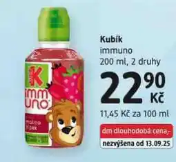 dm drogerie Kubík immuno nabídka