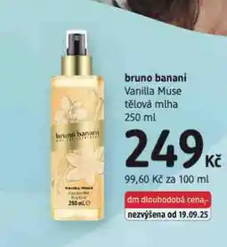 dm drogerie Bruno banani tělová mlha nabídka