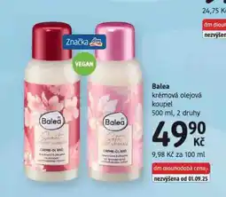 dm drogerie Balea krémová olejová koupel nabídka