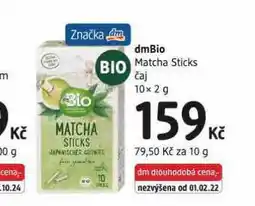 dm drogerie Matcha sticks čaj nabídka