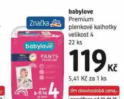 dm drogerie Babylove plenkové kalhotky nabídka