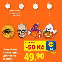 Lidl Livarno home halloweenská led zvuková dekorace nabídka