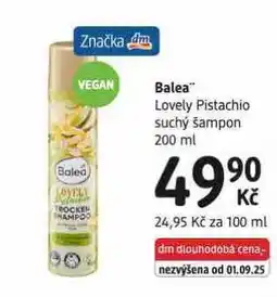 dm drogerie Balea suchý šampon nabídka