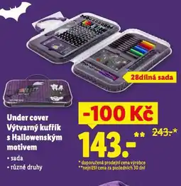 Lidl Under cover výtvarný kufřík s hallowenským motivem nabídka