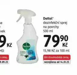 dm drogerie Dettol dezinfekční sprej na povrchy nabídka