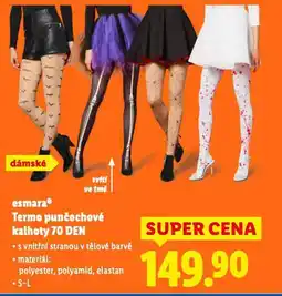 Lidl Esmara termo punčochové kalhoty nabídka