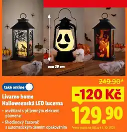 Lidl Livarno home halloweenská led lucerna nabídka