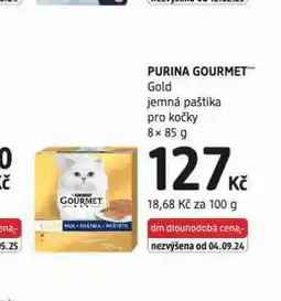 dm drogerie Purina jemná paštika pro kočky nabídka